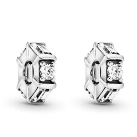 Pandora clear ice cube spacer charm - set of 2 - Picture 1 of 6